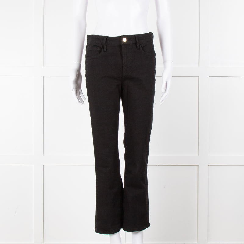 Frame Le Crop Mini Boot Jeans in Black