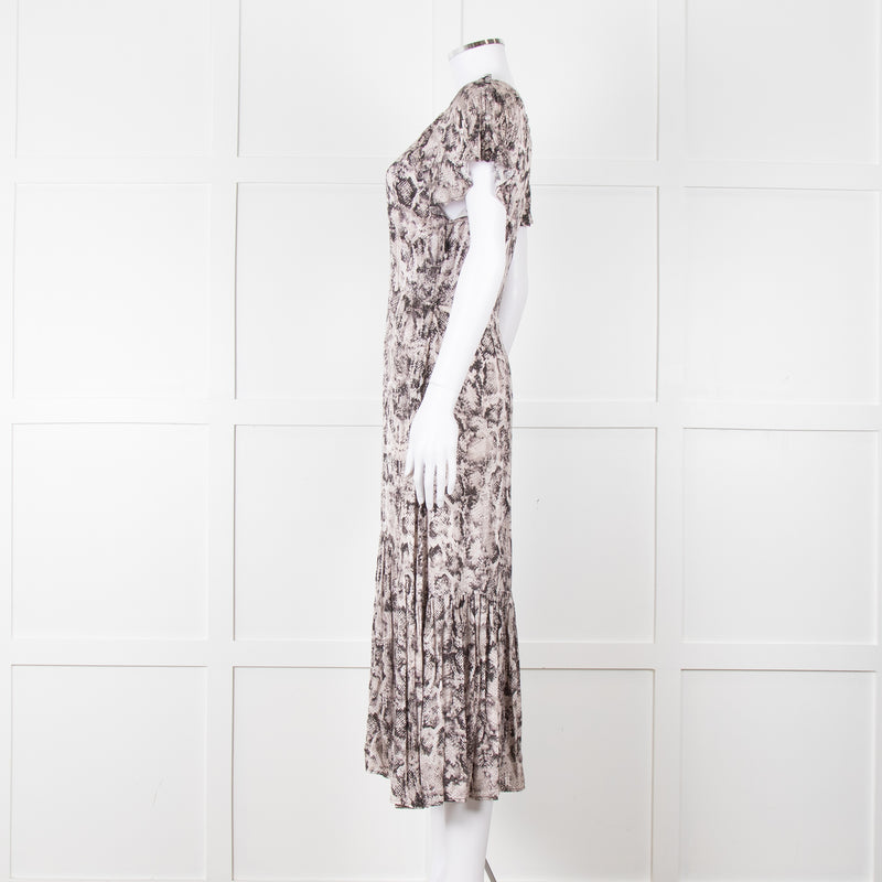 Lily & Lionel Pale Pink Snake Print Dress