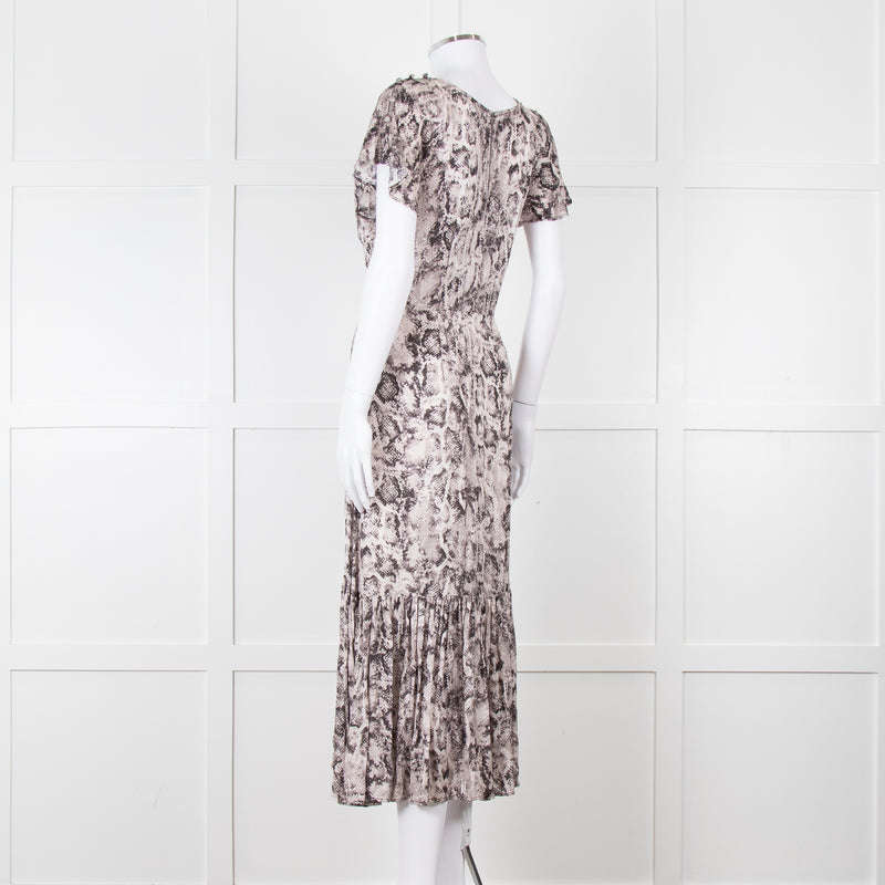Lily & Lionel Pale Pink Snake Print Dress