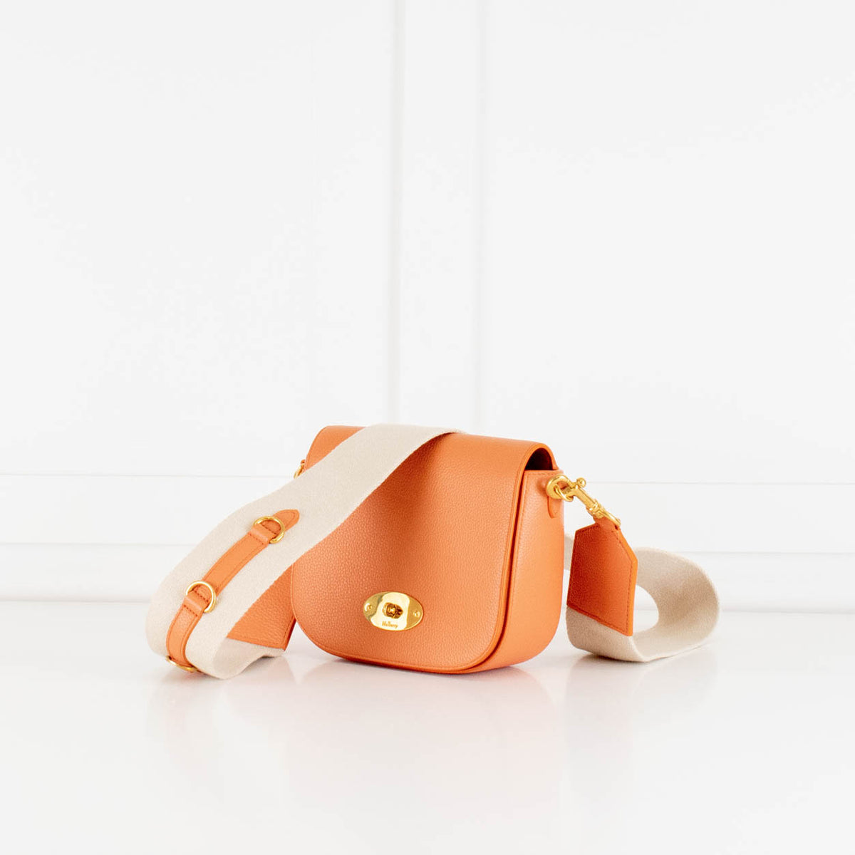 Mulberry Orange Grain Leather Small Darley Satchel Bag