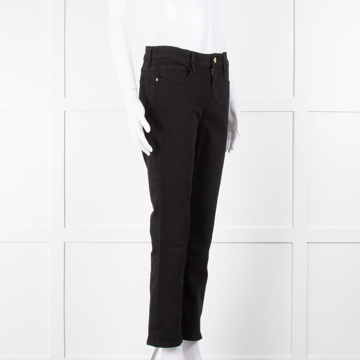 Frame Le Crop Mini Boot Jeans in Black