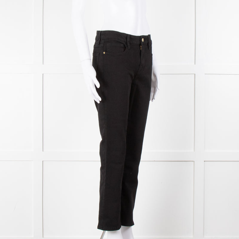 Frame Le Crop Mini Boot Jeans in Black