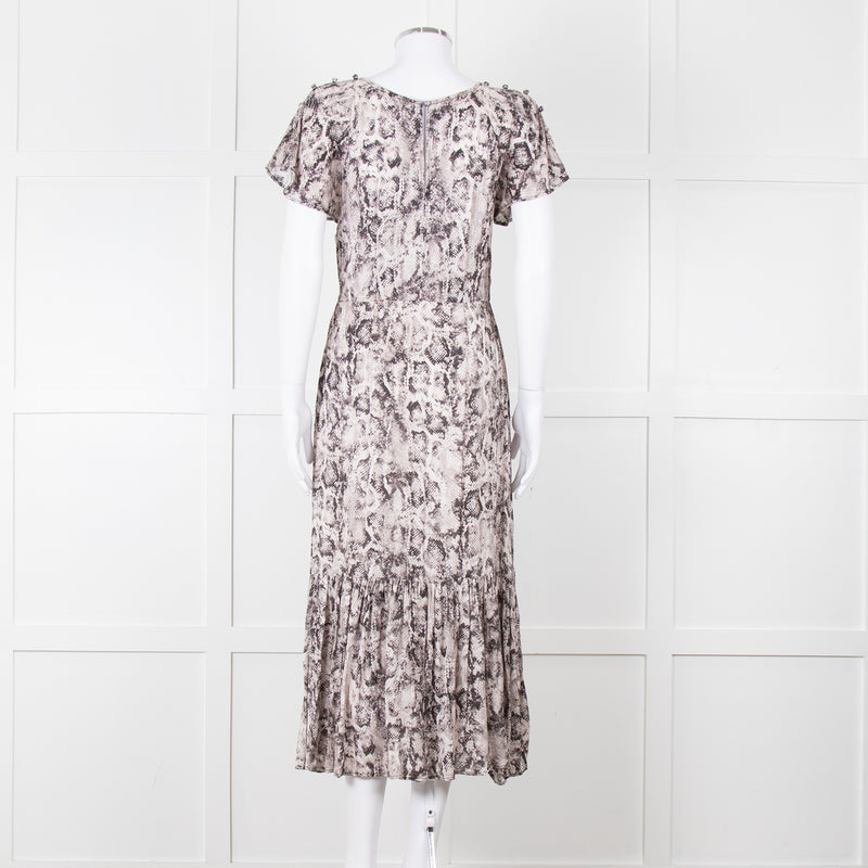 Lily & Lionel Pale Pink Snake Print Dress