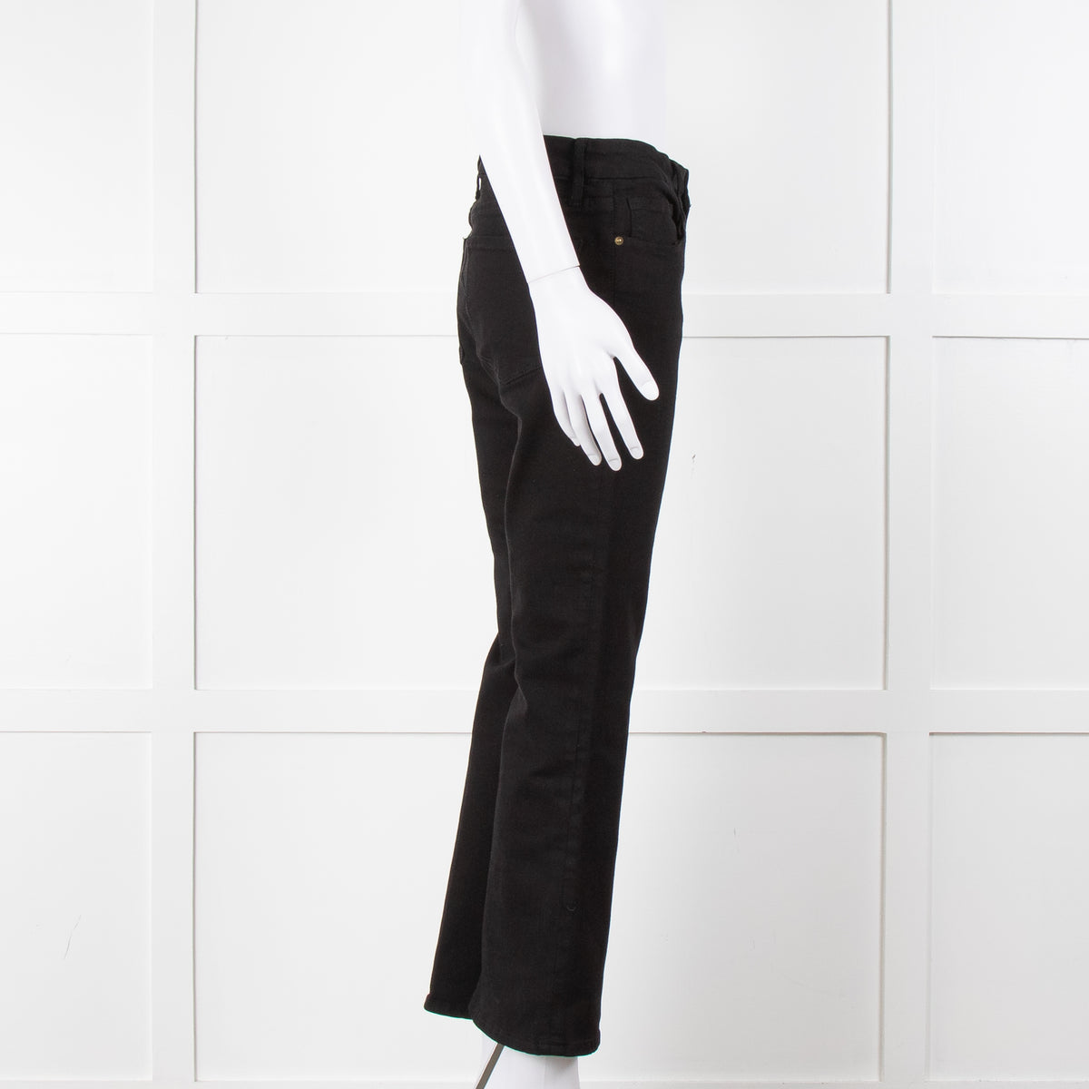 Frame Le Crop Mini Boot Jeans in Black
