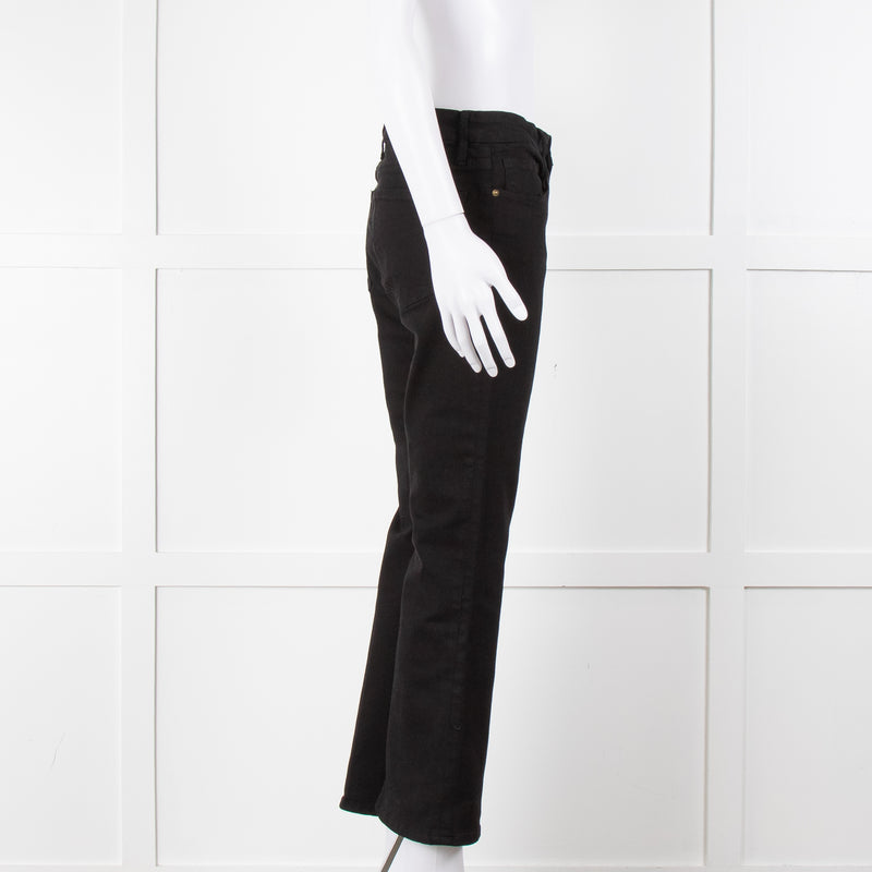 Frame Le Crop Mini Boot Jeans in Black