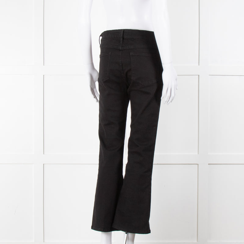 Frame Le Crop Mini Boot Jeans in Black