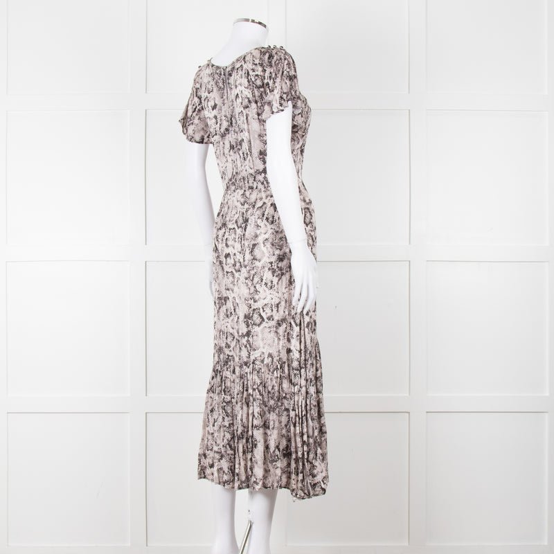 Lily & Lionel Pale Pink Snake Print Dress