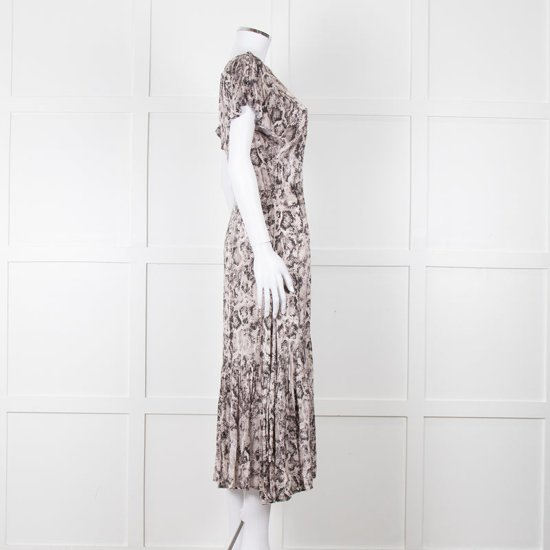 Lily & Lionel Pale Pink Snake Print Dress