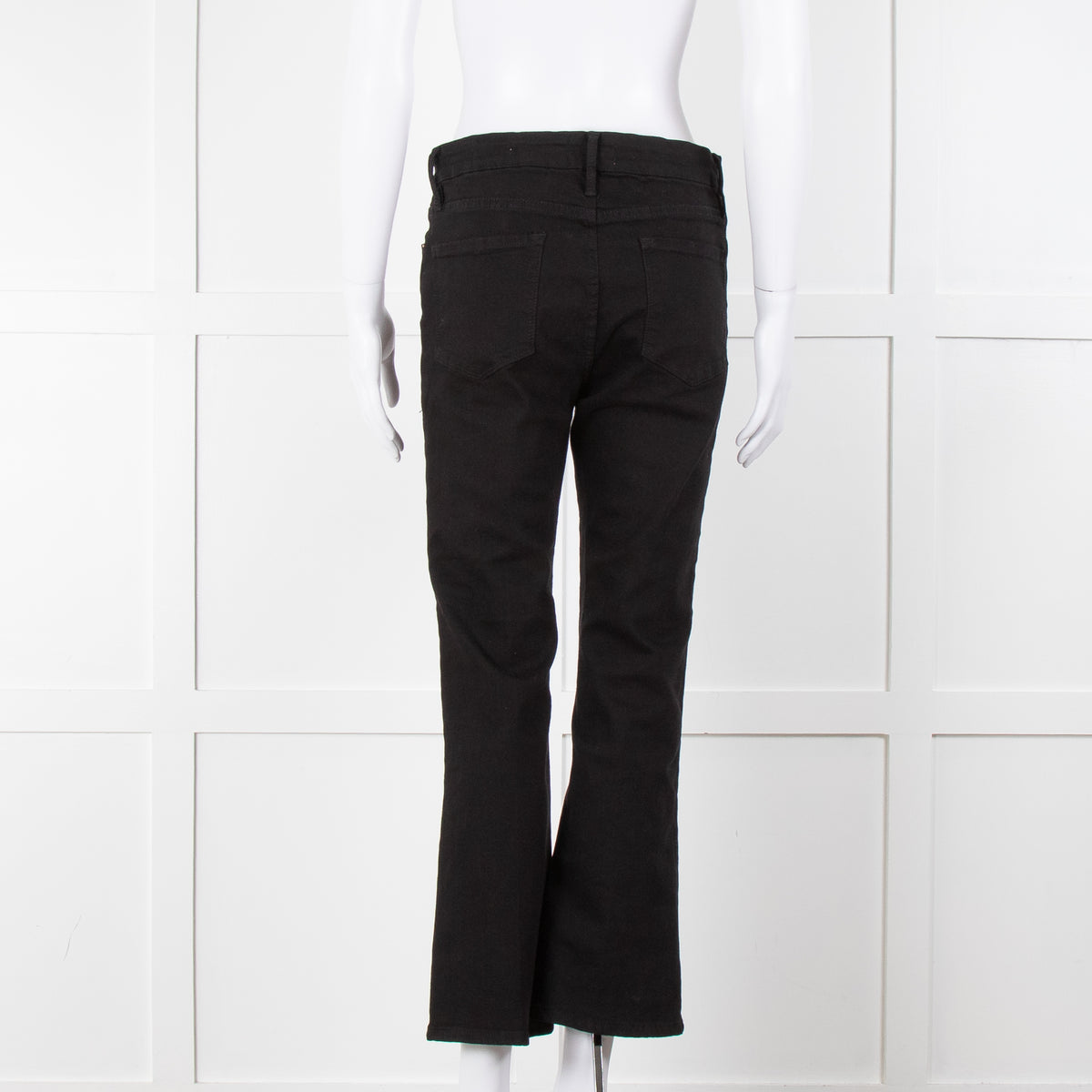 Frame Le Crop Mini Boot Jeans in Black