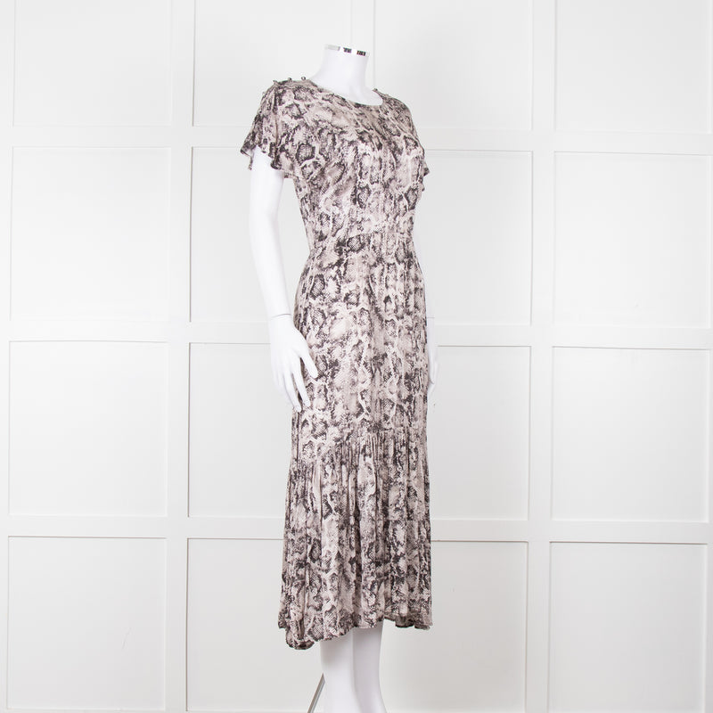 Lily & Lionel Pale Pink Snake Print Dress