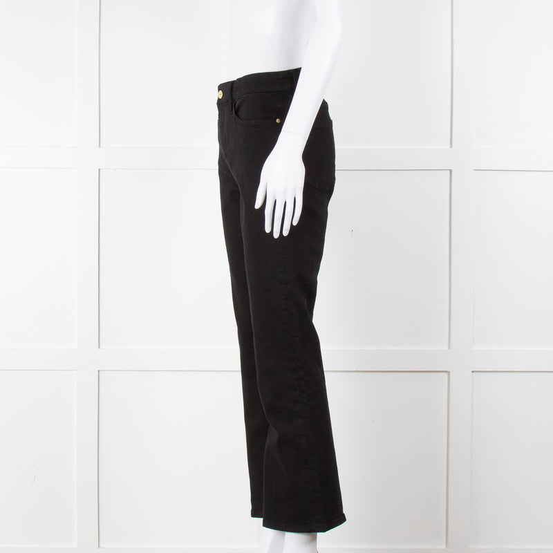 Frame Le Crop Mini Boot Jeans in Black