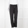 Frame Le High Straight Leg Jeans in Washed Black