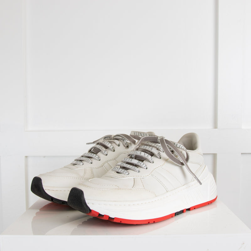 Bottega Veneta White Leather Speedster Trainers