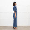 Donna Ida Blue Denim Short Sleeve Flared Jumpsuit