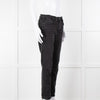 Frame Le High Straight Leg Jeans in Washed Black