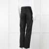 Frame Le High Straight Leg Jeans in Washed Black