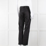 Frame Le High Straight Leg Jeans in Washed Black
