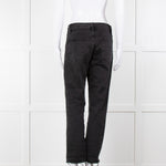 Frame Le High Straight Leg Jeans in Washed Black