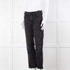 Frame Le High Straight Leg Jeans in Washed Black