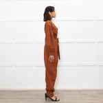Ulla Johnson Tan Long Sleeve Belted Jumpsuit