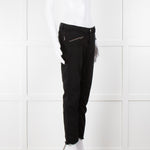 Zadig & Voltiare Black Raw Hem Zip Detail Jeans