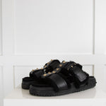 Valentino Garavani Rockstud Flat Shearling Lined Slides