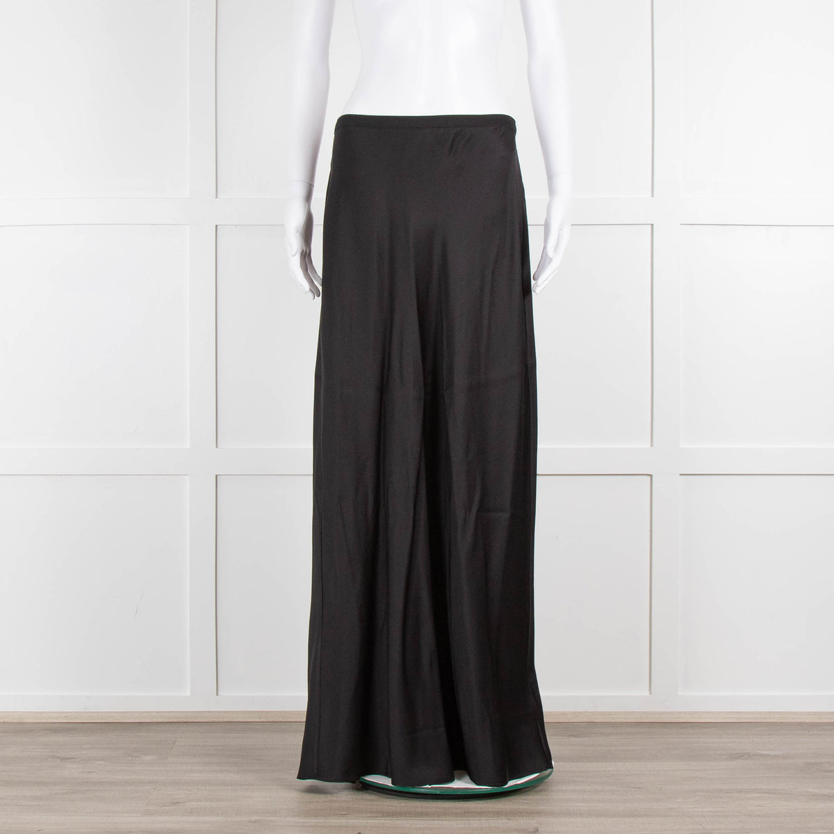 Anine Bing Black Silk Slip Skirt