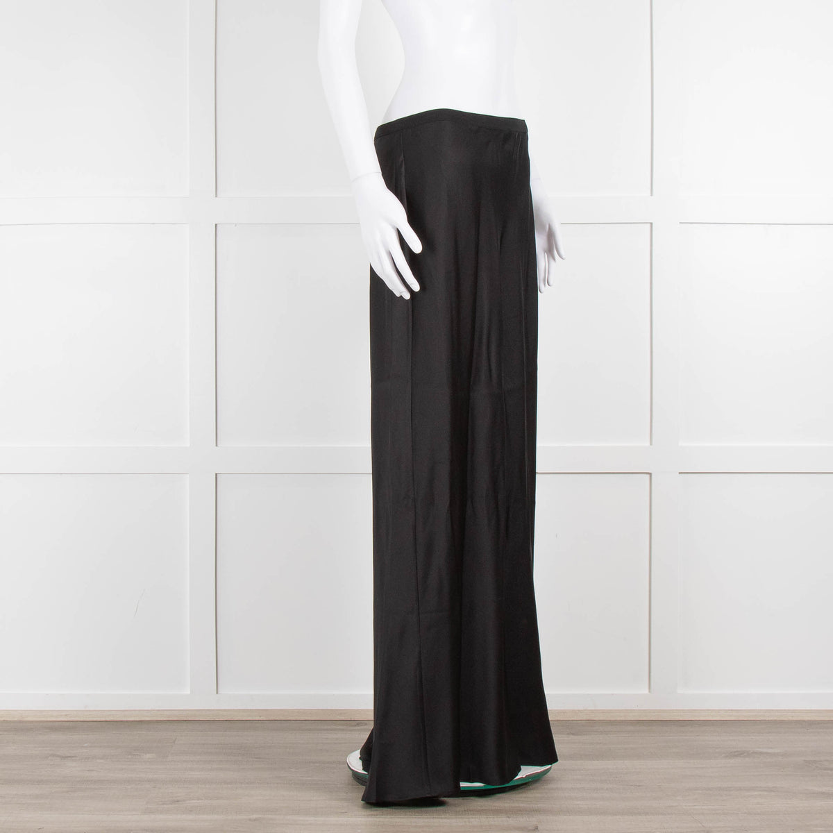 Anine Bing Black Silk Slip Skirt