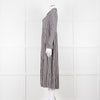 Ganni Black And White Small Check Tiered Maxi Dress