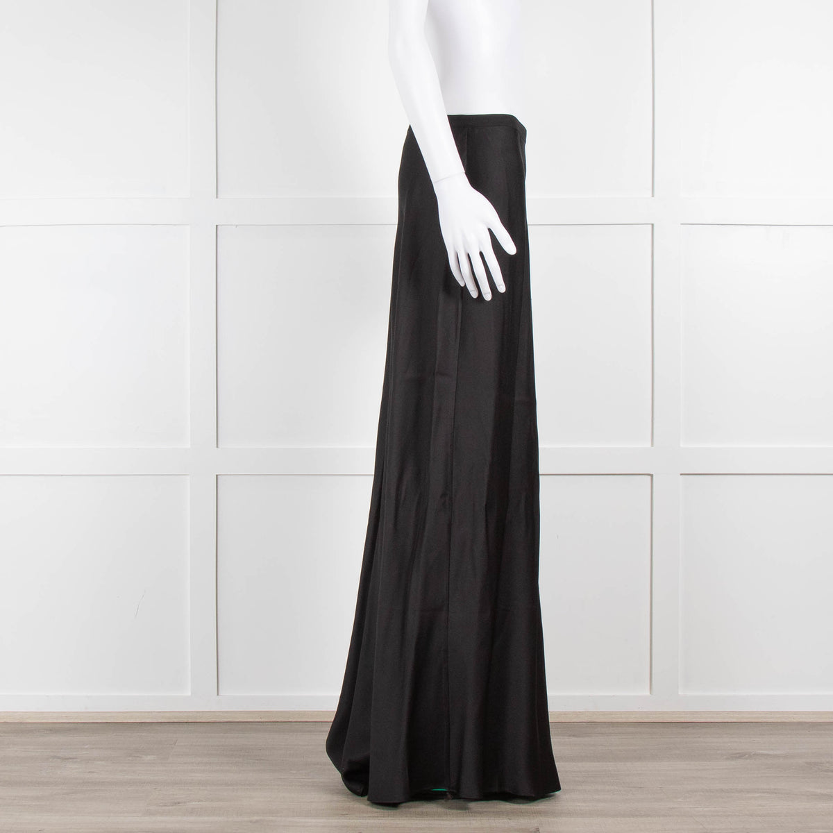 Anine Bing Black Silk Slip Skirt