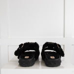 Valentino Garavani Rockstud Flat Shearling Lined Slides