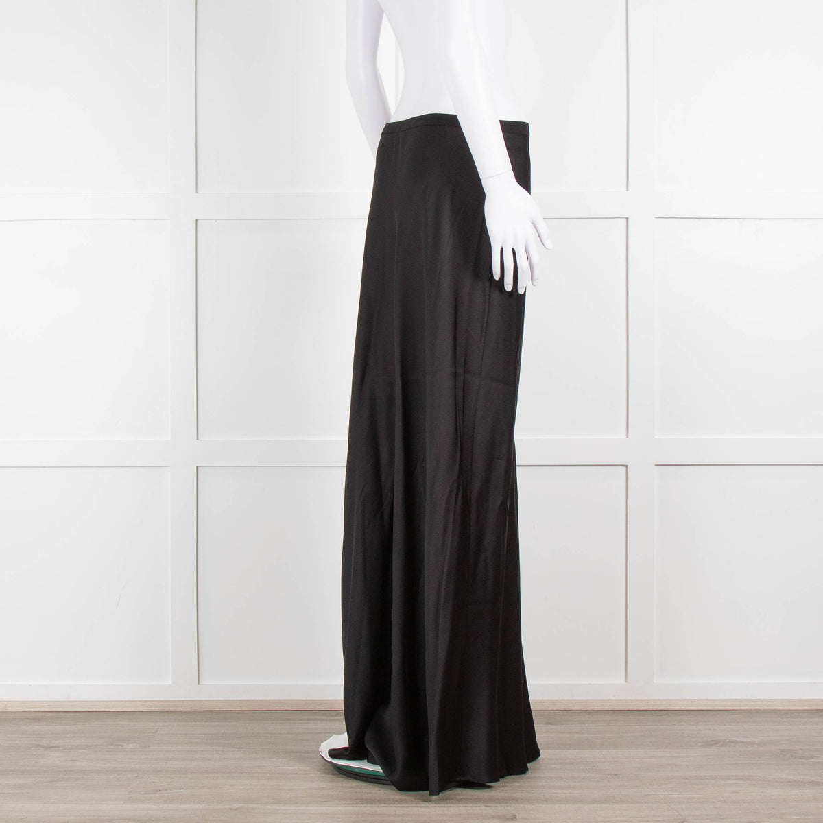 Anine Bing Black Silk Slip Skirt