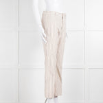 DEREK LAM 10 CROSBY Cream Trousers With Black Pin Stripe