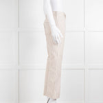DEREK LAM 10 CROSBY Cream Trousers With Black Pin Stripe