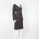 Lily & Lionel Black With White Star Print Dress With Contrast Belt