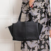 Celine Black Grainy Leather Tri Fold Bag