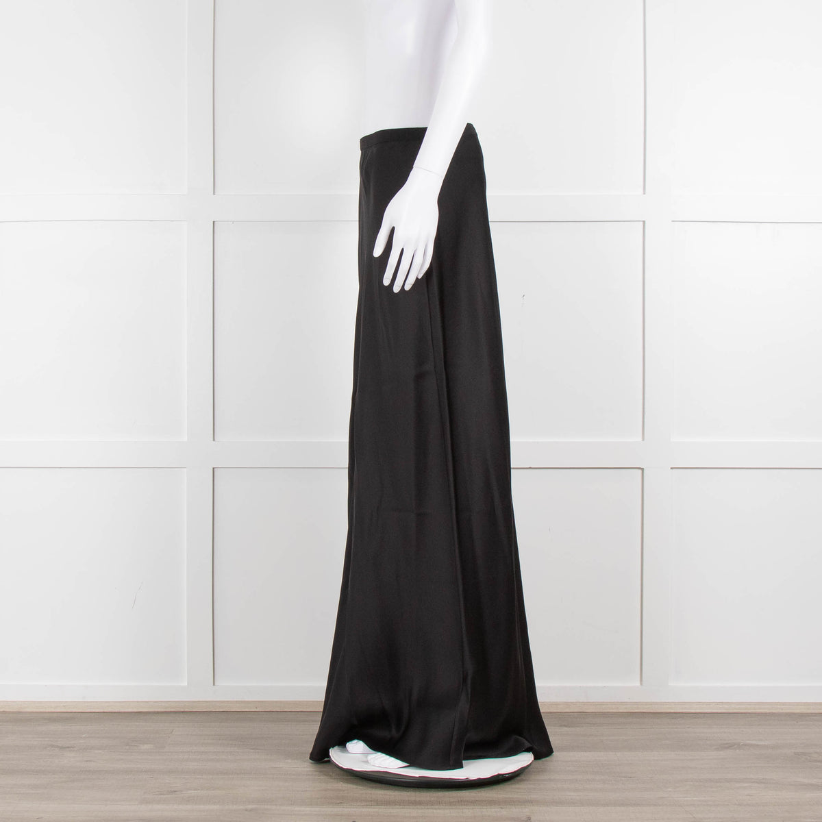 Anine Bing Black Silk Slip Skirt