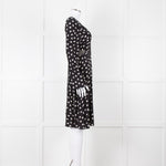 Lily & Lionel Black With White Star Print Dress With Contrast Belt