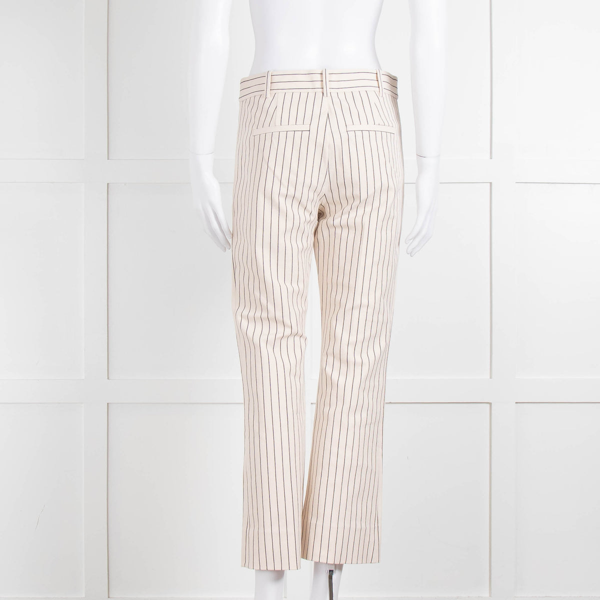 DEREK LAM 10 CROSBY Cream Trousers With Black Pin Stripe