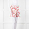 Stella McCartney White and Red Patterned Shorts