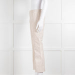 DEREK LAM 10 CROSBY Cream Trousers With Black Pin Stripe