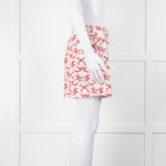 Stella McCartney White and Red Patterned Shorts