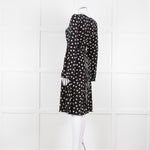 Lily & Lionel Black With White Star Print Dress With Contrast Belt