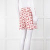 Stella McCartney White and Red Patterned Shorts