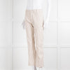 DEREK LAM 10 CROSBY Cream Trousers With Black Pin Stripe