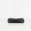 Prada Black Saffiano Pattina Flap Gold Chain Shoulder Bag
