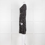 Lily & Lionel Black With White Star Print Dress With Contrast Belt