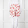 Stella McCartney White and Red Patterned Shorts