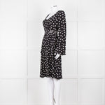 Lily & Lionel Black With White Star Print Dress With Contrast Belt
