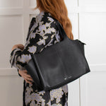 Celine Black Grainy Leather Tri Fold Bag